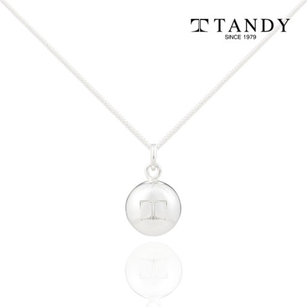 [TANDY] Silver 925 Volume Ball Pendant Necklace TDN602 - 92.5% Pure Silver, Non-Plated, Engraved TANDY Logo for a Timeless Elegant Look - Made in Korea